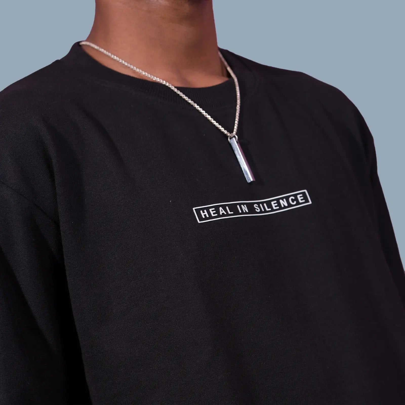 Heal In Silence – Black Oversized T-Shirt