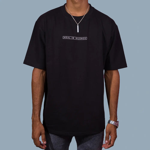 Heal In Silence – Black Oversized T-Shirt