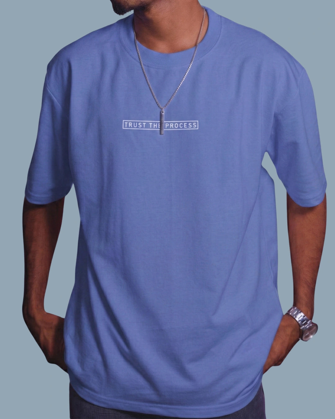 Trust the process quote lavender blue oversized t-shirts (6)