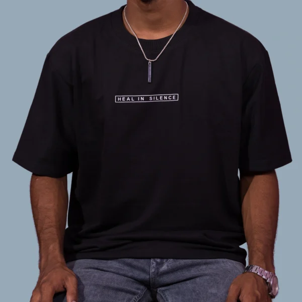 Heal In Silence – Black Oversized T-Shirt